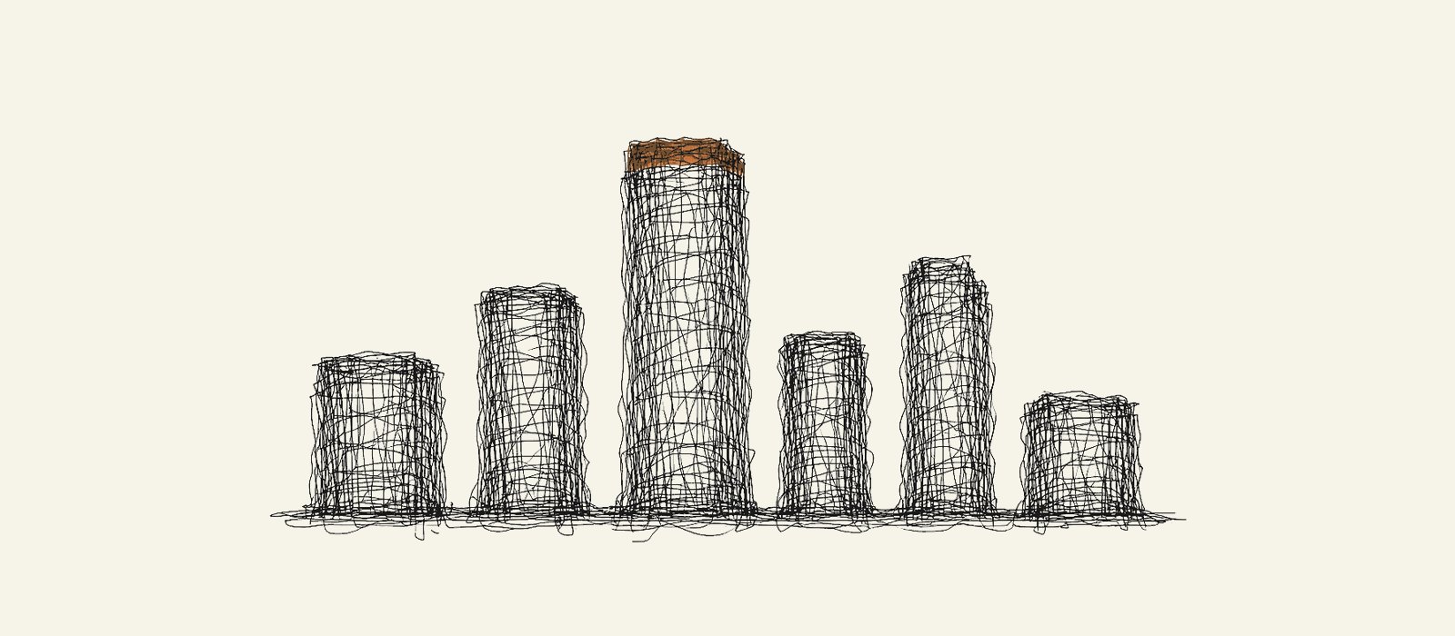 Ilustração de um conjunto de edifícios